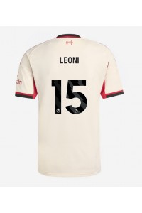 Liverpool Giovanni Leoni #15 Jalkapallovaatteet Vieraspaita 2025-26 Lyhythihainen